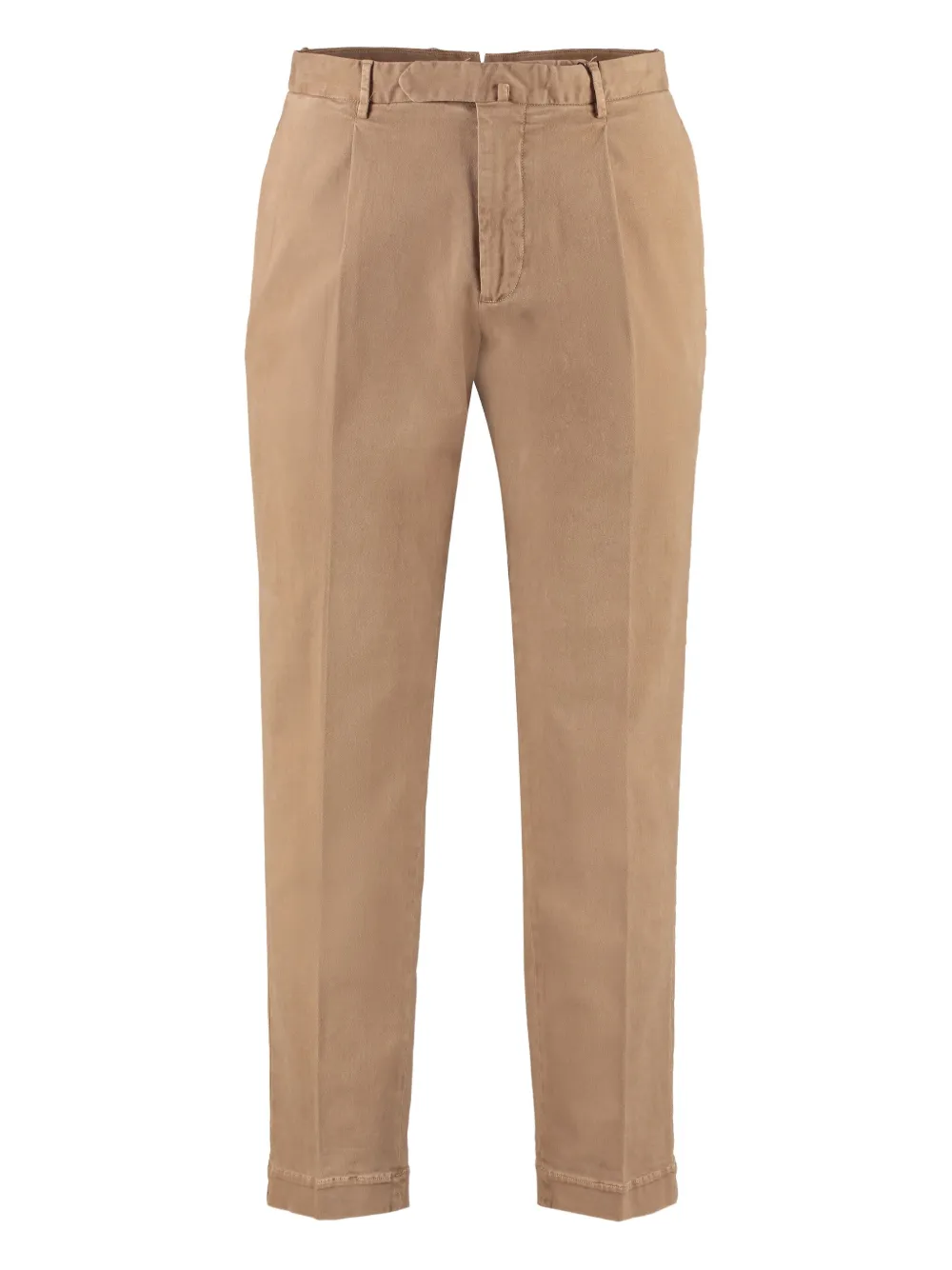 THE (Alphabet) pleated welt-pockets trousers | Brown | Image 1
