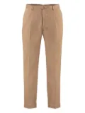 THE (Alphabet) pleated welt-pockets trousers - Brown
