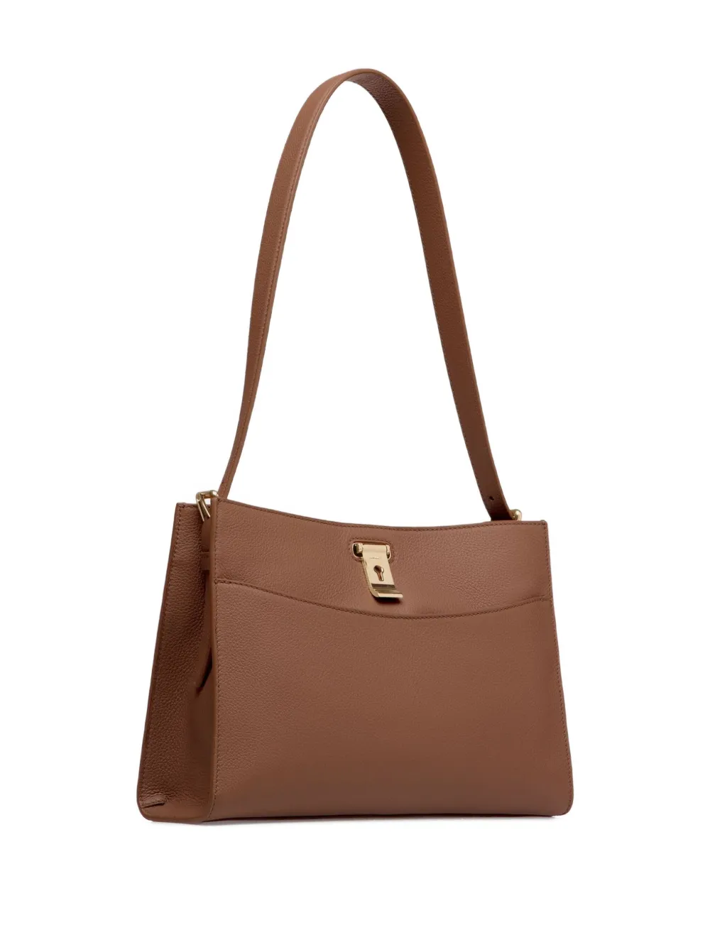 Bally Lock Me Leather Shoulder Bag