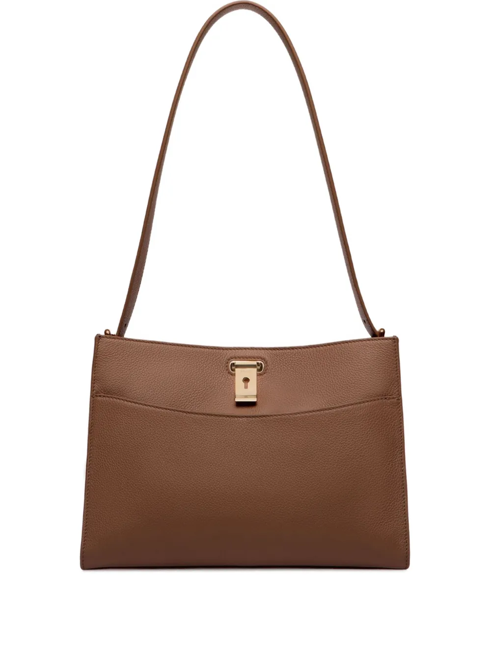 Bally Lock Me Leather Shoulder Bag
