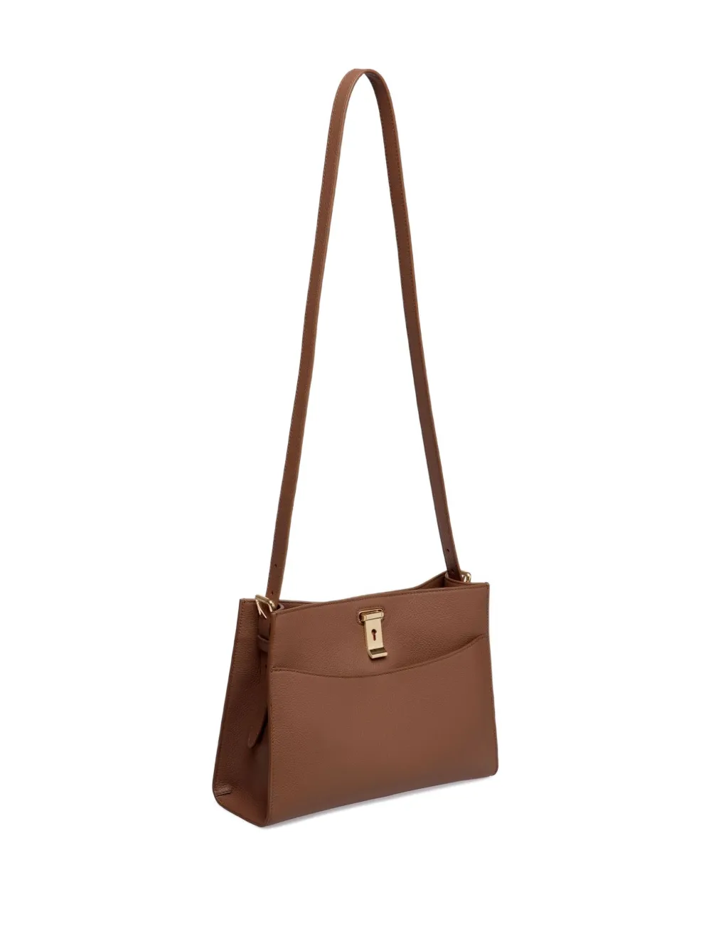 Bally Lock Me Leather Shoulder Bag