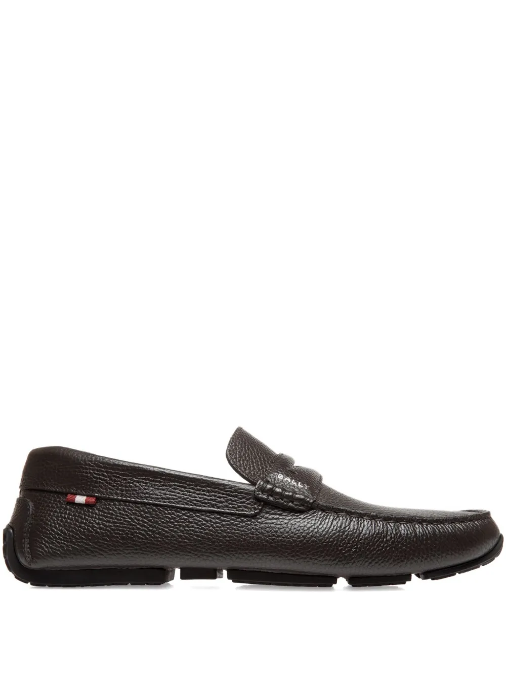 Bally Loafers van bewerkt leer Bruin
