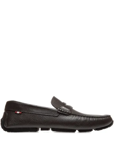 Bally grained-leather loafers