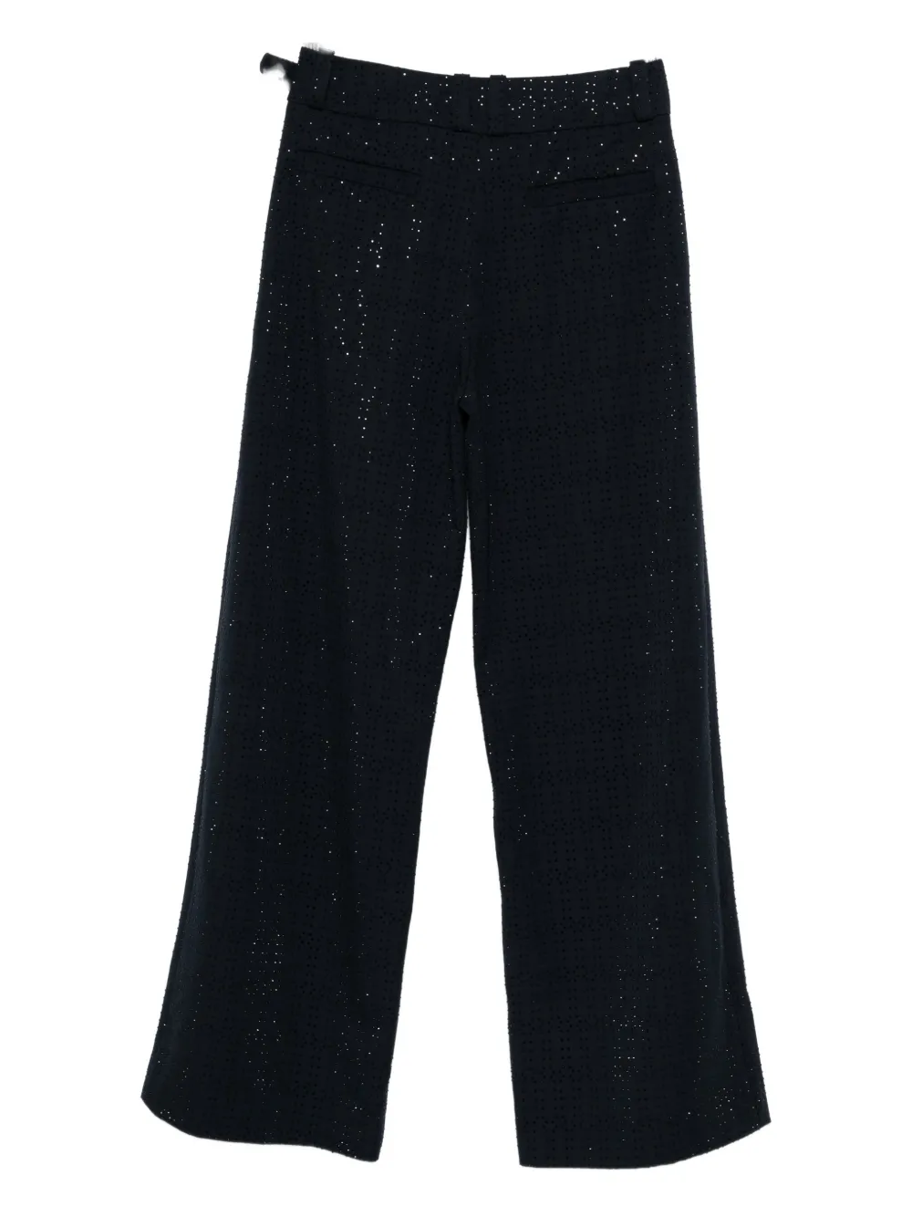 David Koma rhinestone-embellished trousers - Blauw