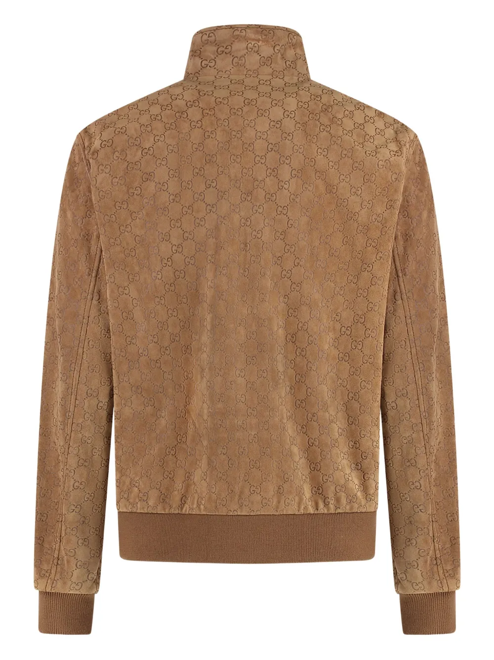 Gucci Suède jack met GG-jacquard Bruin
