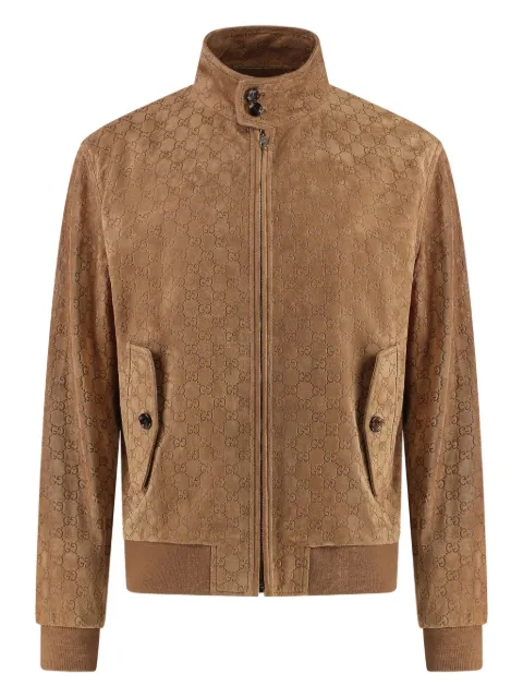 Gucci GG-jacquard suede jacket
