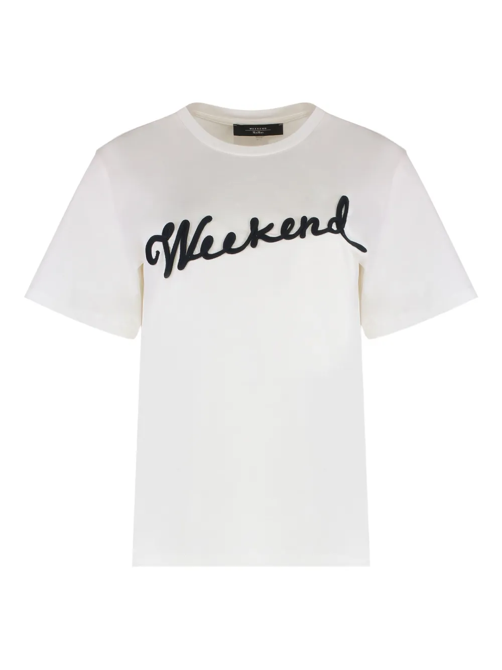 Weekend Max Mara T-shirt met ronde hals en borduurwerk Wit