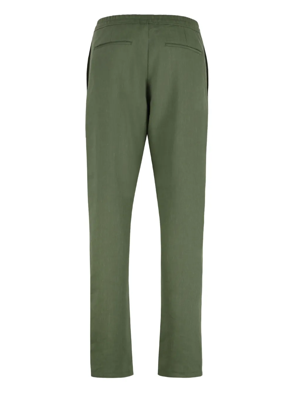 Canali Broek met trekkoord van wolblend Groen