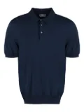 THE (Alphabet) fine-knit polo shirt - Blue