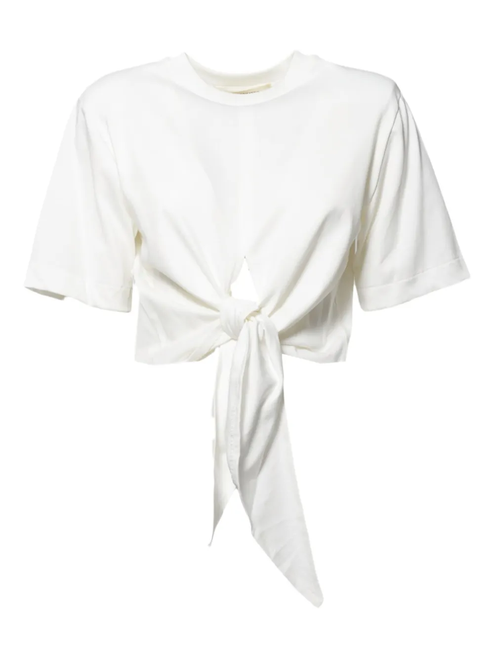 tie-front short-sleeve T-shirt