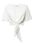 Nineminutes tie-front short-sleeve T-shirt - White