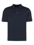 THE (Alphabet) knitted polo shirt - Blue