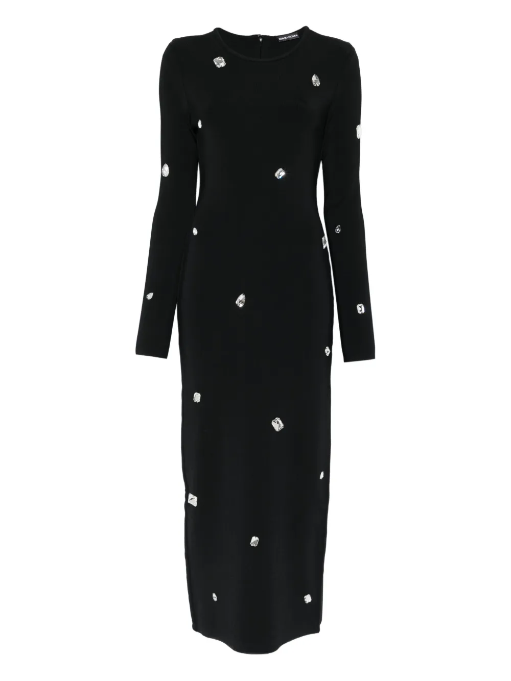 David Koma crystal-embellished midi dress | Black | Image 1