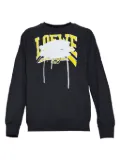 Black Score paint-splattered logo sweatshirt