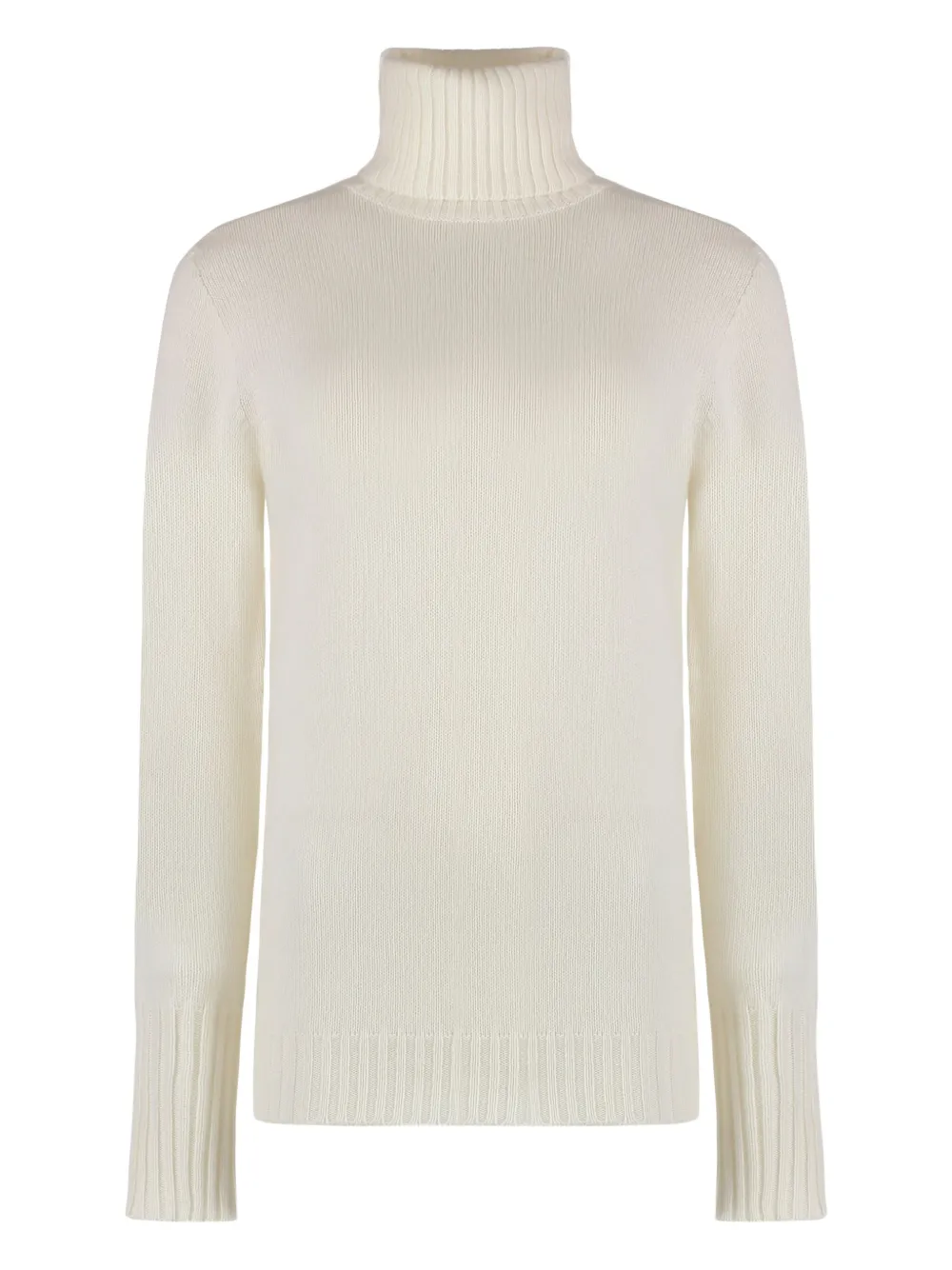 THE (Alphabet) cashmere turtleneck sweater | White | Image 1