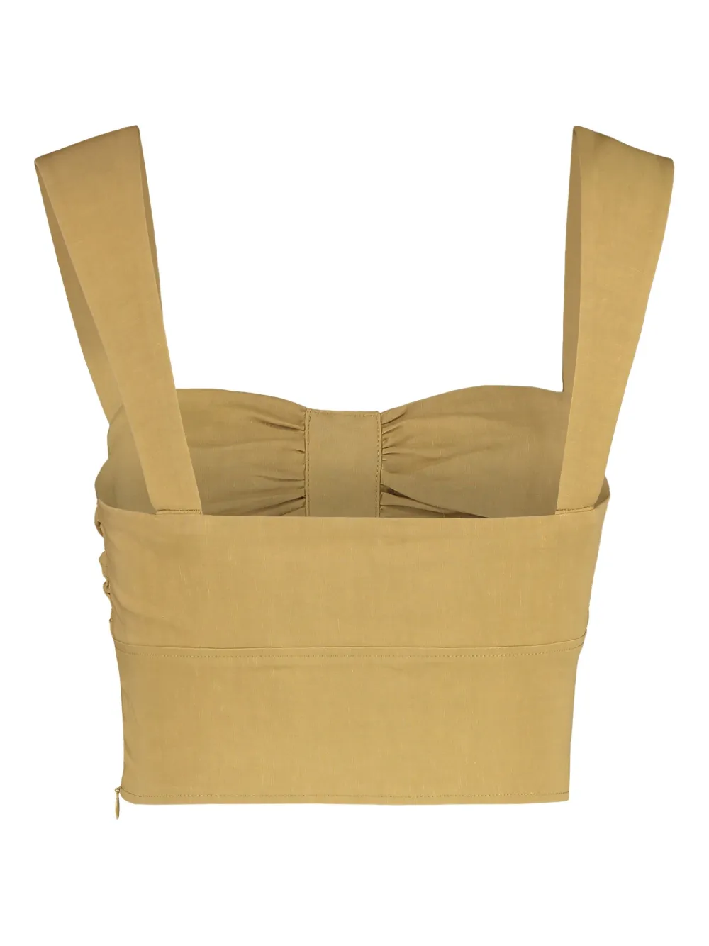 PINKO Gesmockte top met knoopdetail Geel