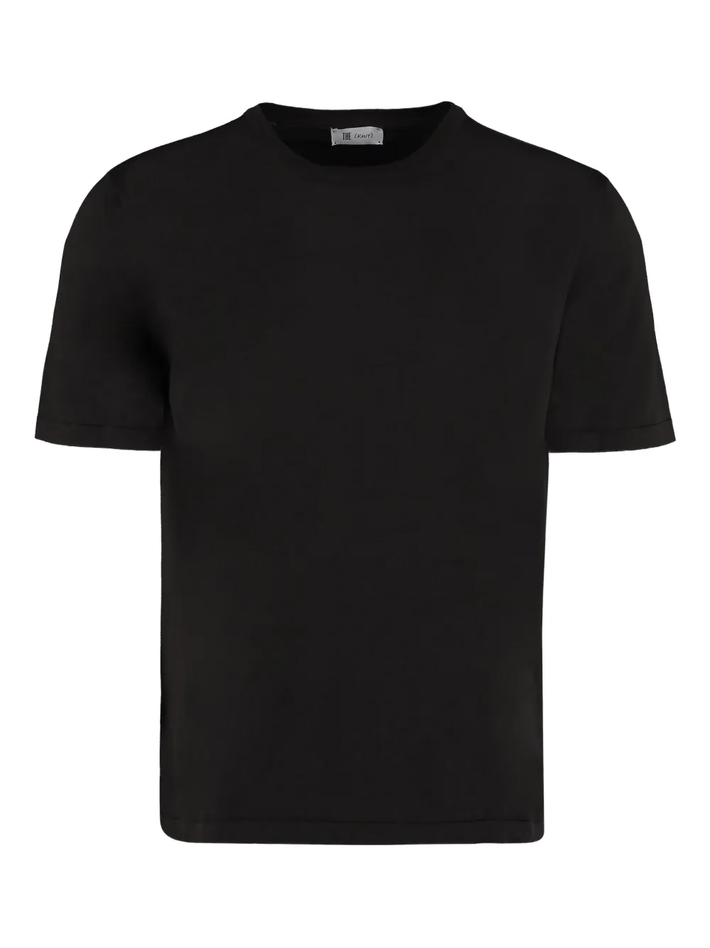 THE (Alphabet) cotton knit T-shirt | Black | Image 1