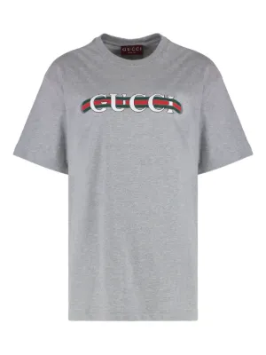 Tシャツ・カットソー GUCCI Woman T-Shirt Grey Grey Logo T-shirt Gucci - Vitkac AS