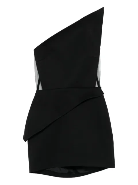David Koma asymmetric-neckline mini dress