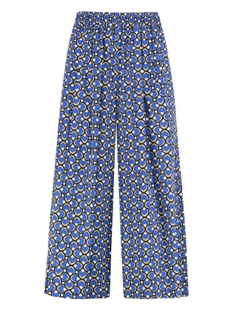 Weekend Max Mara geometric-print cropped trousers 