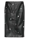 David Koma crystal-embellished skirt - Black
