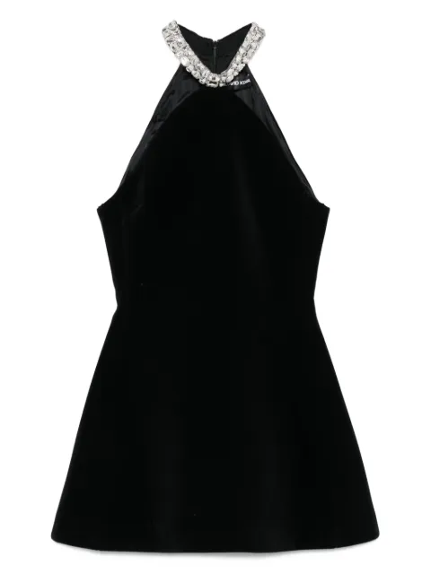 David Koma embellished halterneck mini dress