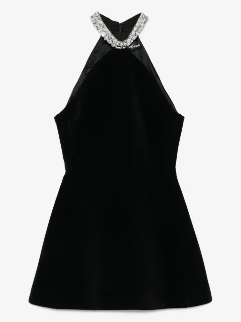 David Koma embellished halterneck mini dress