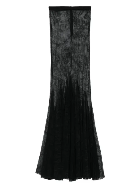 David Koma semi-sheer skirt