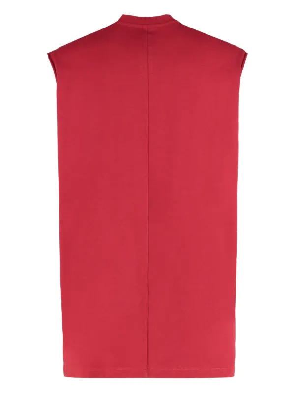 Rick Owens Panelled Cotton Tank Top | Red | FARFETCH