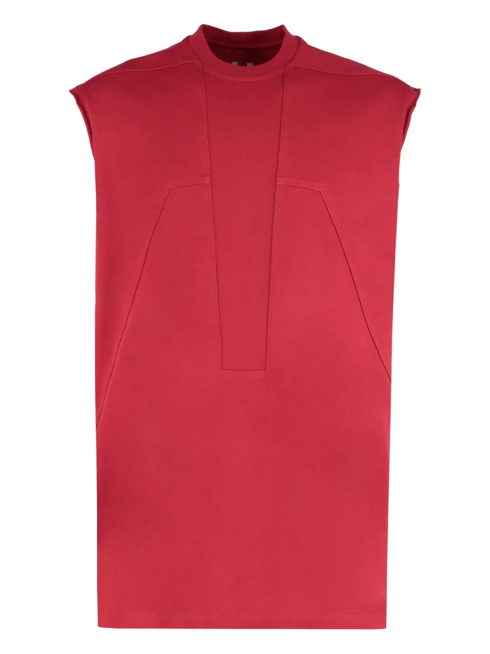Rick Owens panelled cotton tank top Rood