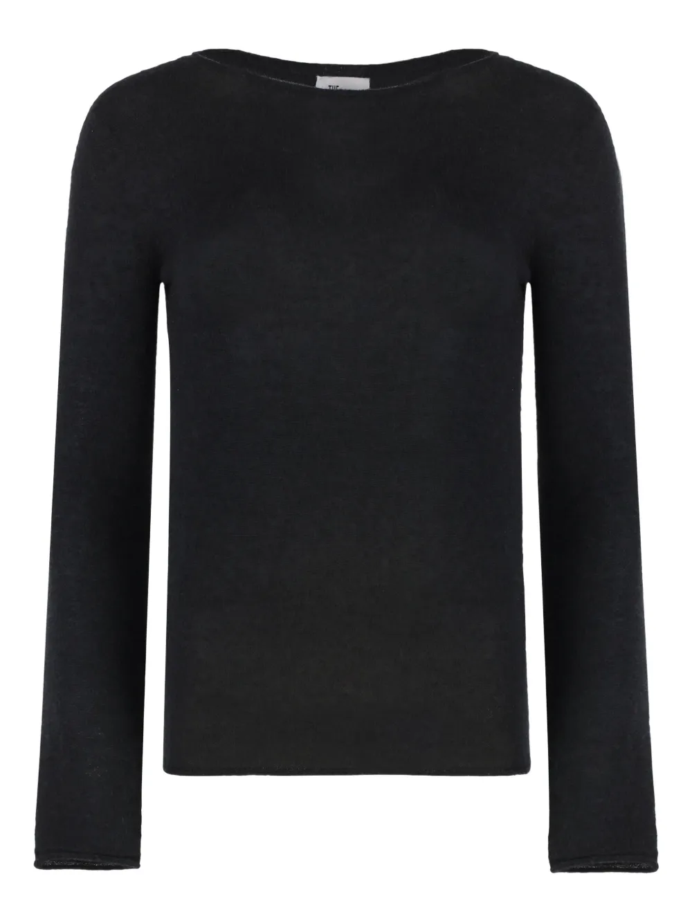 THE (Alphabet) long-sleeves top | Black | Image 1