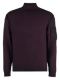 C.P. Company turtleneck sleeve-patch sweater - Purple