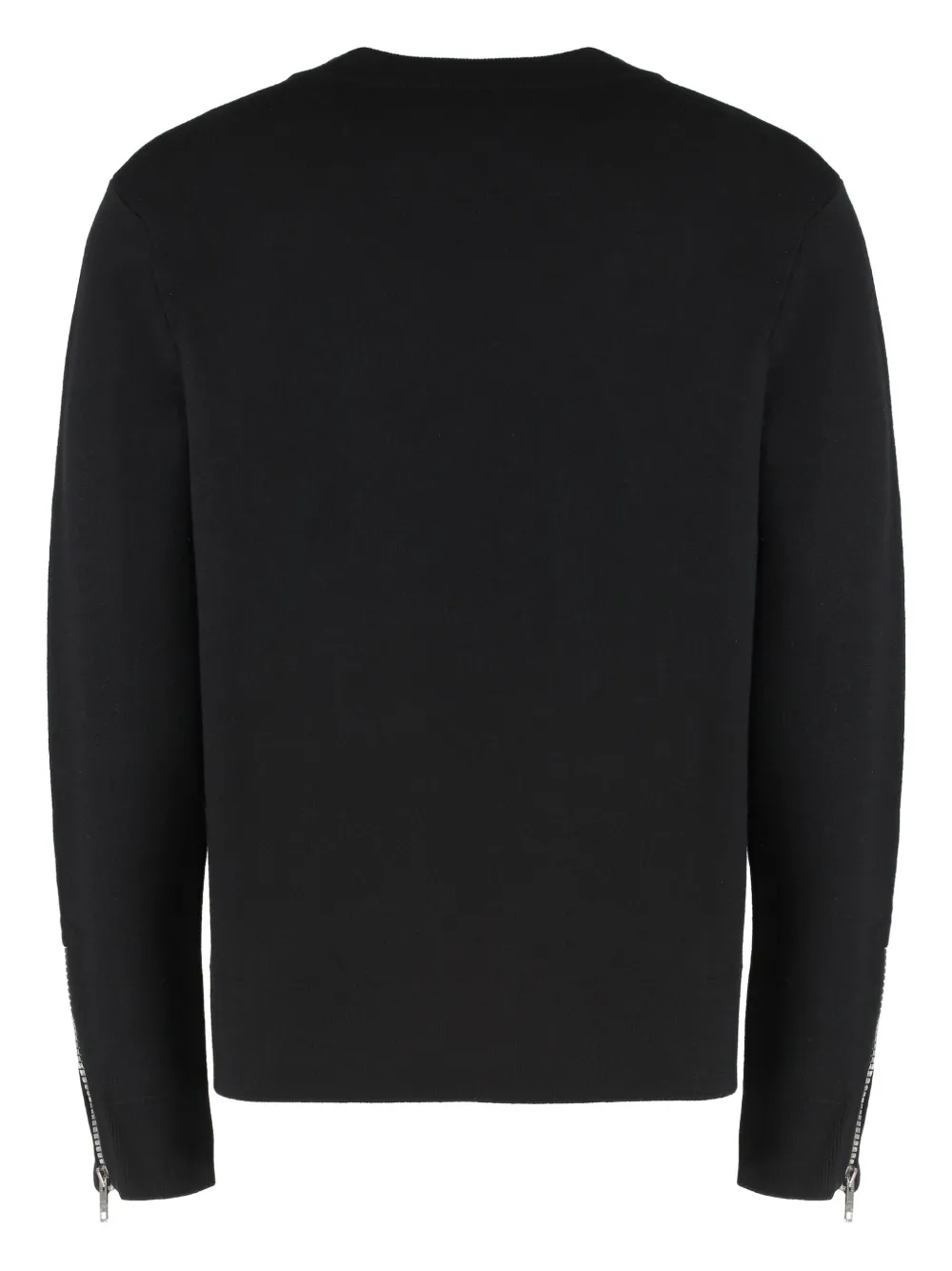 Givenchy zip-cuff wool sweater Zwart