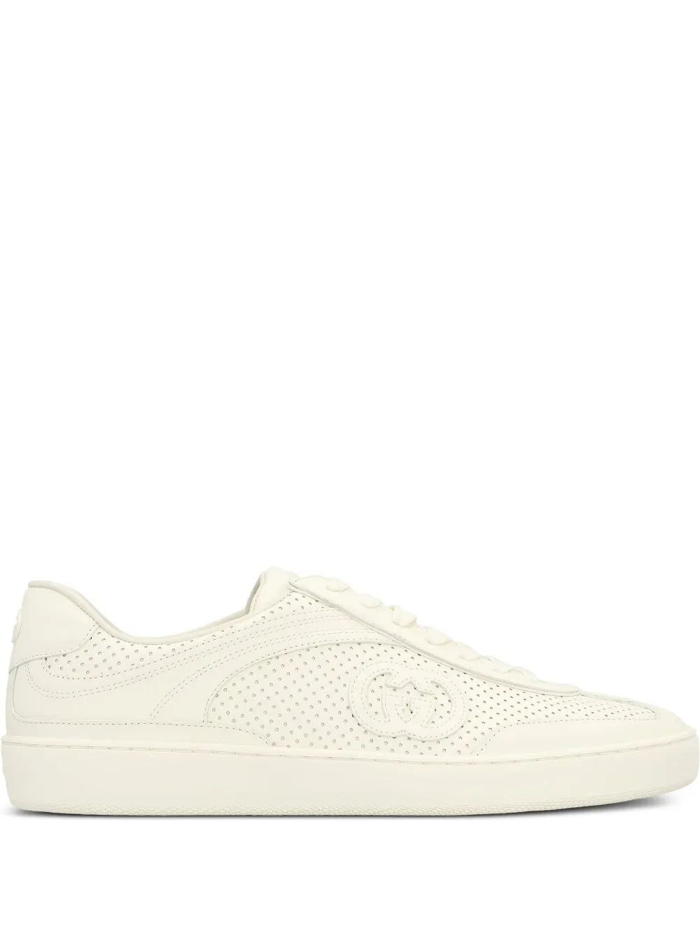 Gucci G75 Leather Perforated Logo Sneakers