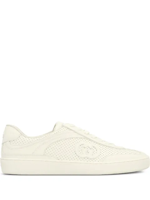 Gucci tenis G75 de piel con logo con perforaciones