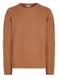 THE (Alphabet) cable-knit sweater - Brown
