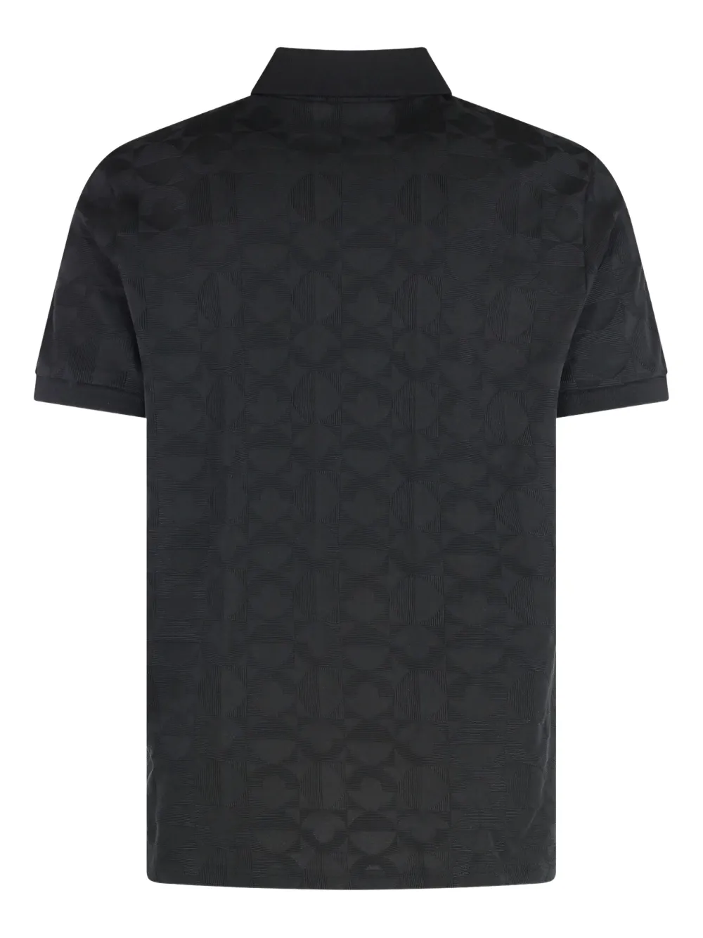 BOSS Poloshirt met jacquard-patroon Zwart