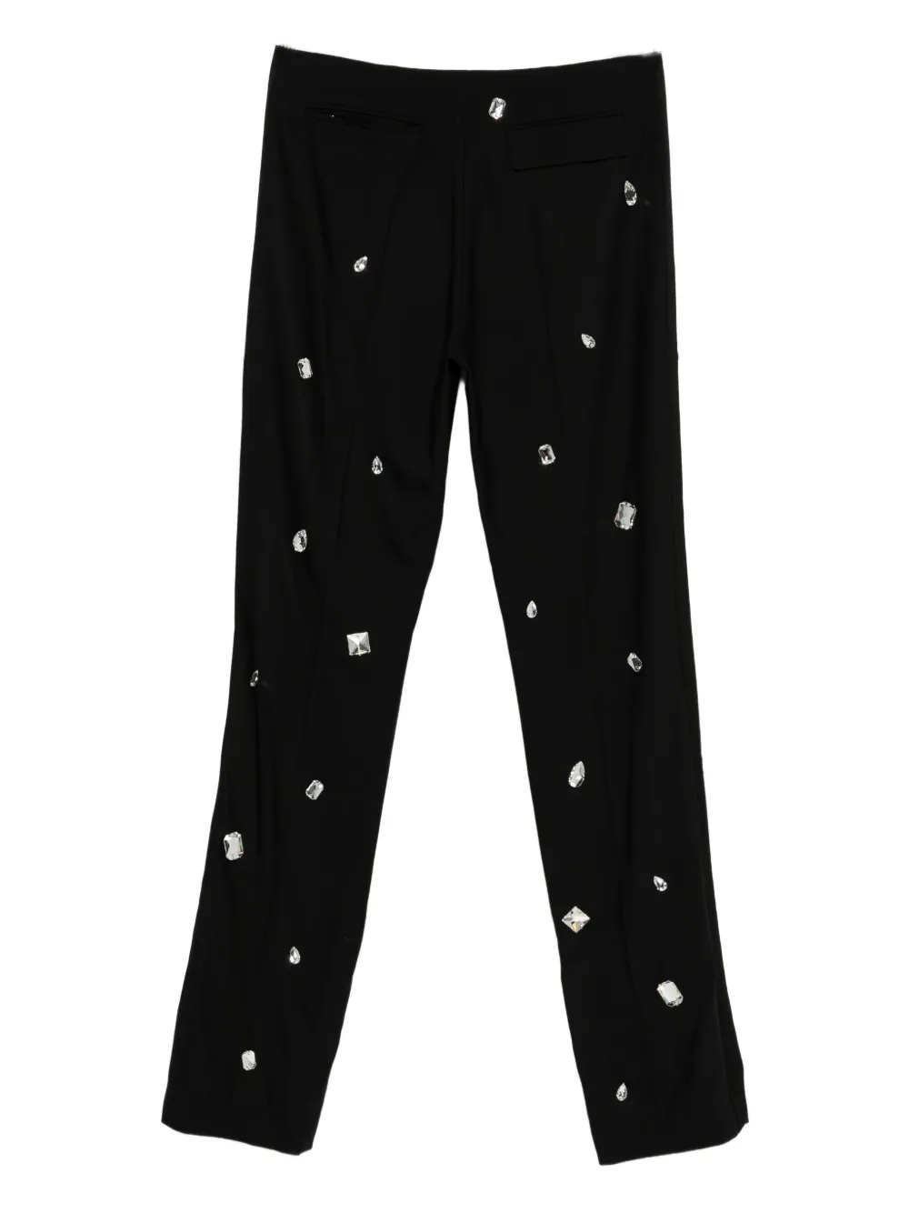 David Koma crystal-embellished trousers - Zwart