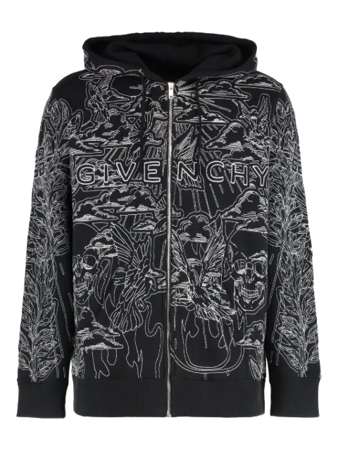 Givenchy embroidered full-zip hoodie