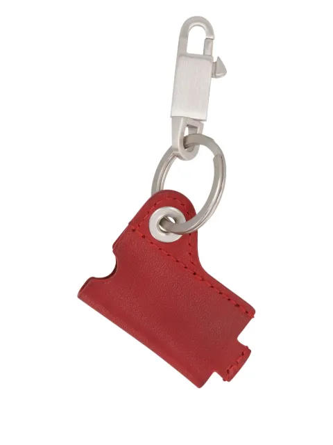 Rick Owens lighter-case leather clasp keyring