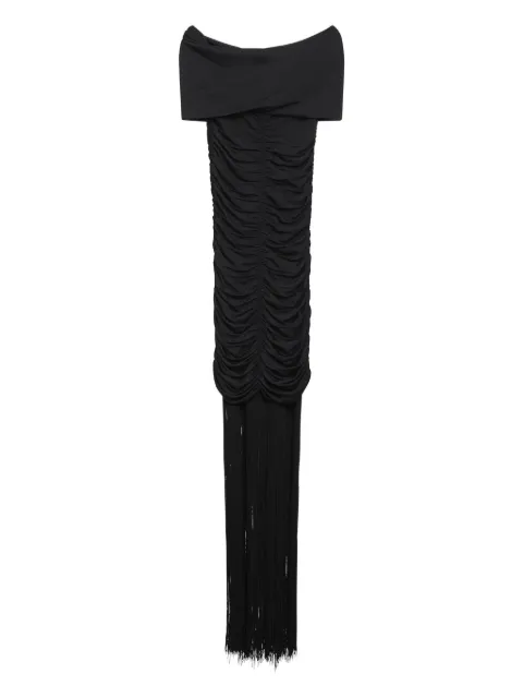 KHAITE draped fringe dress
