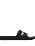 Represent logo-embossed rubber slides - Black