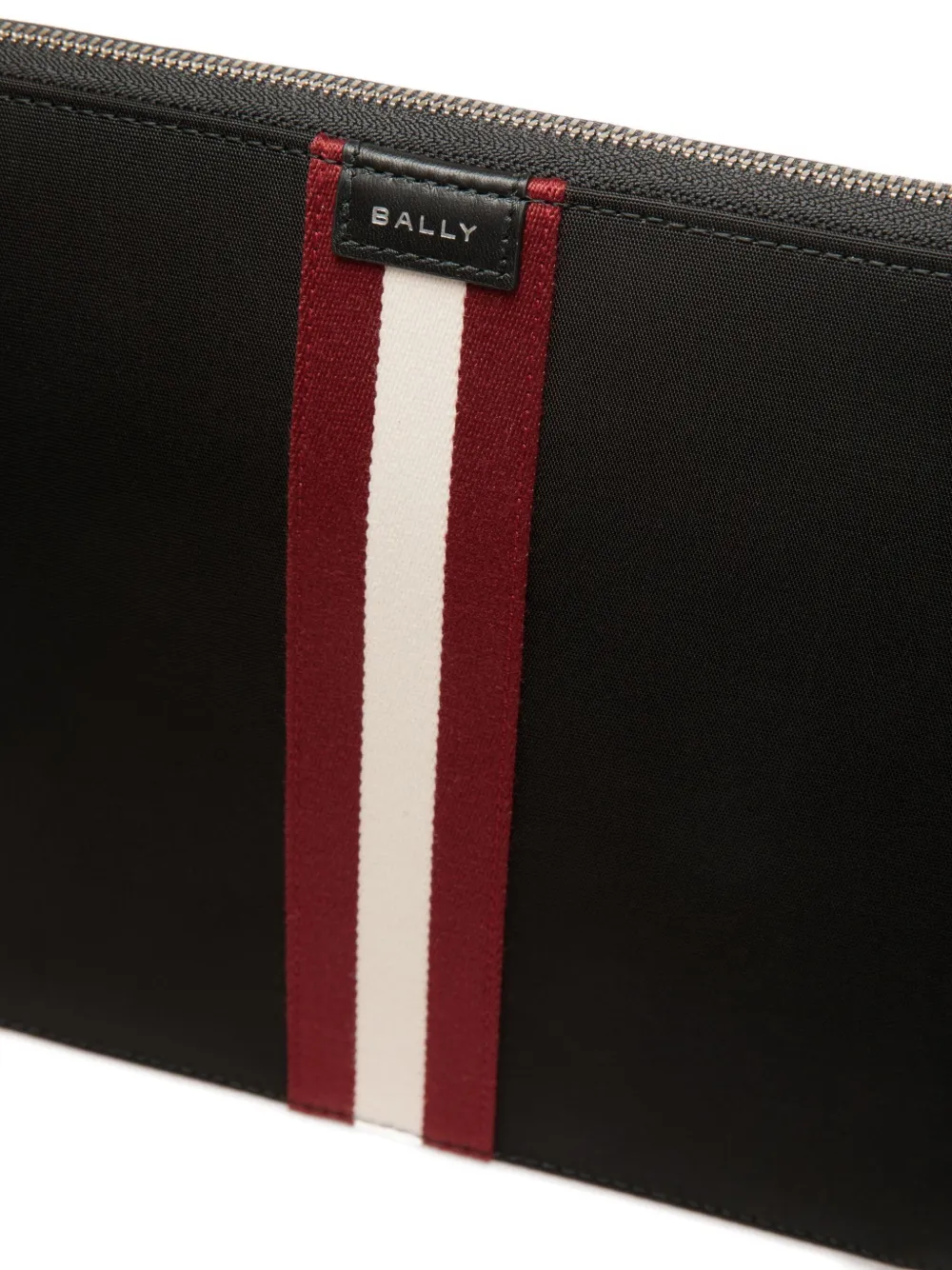 Bally Code Technology hoesje met streepdetail Zwart