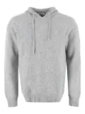 THE (Alphabet) cashmere knited hoodie - Grey