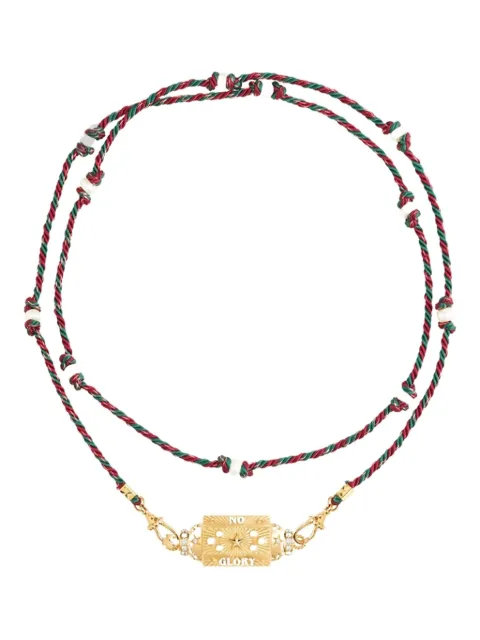 Marie Lichtenberg 18K yellow gold No Risk No Glory diamond necklace