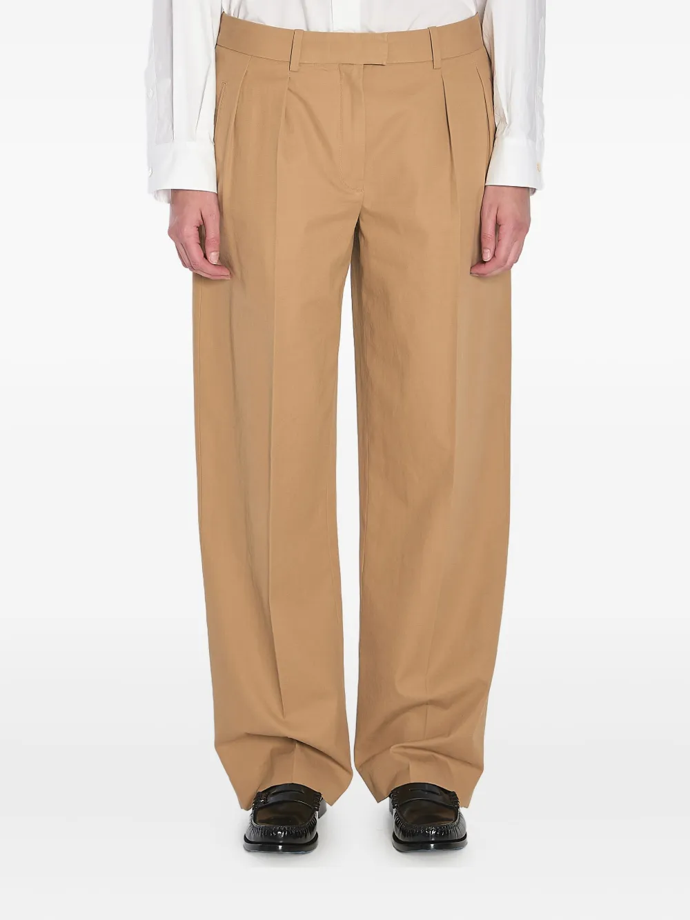 The Row Alfidis geplooide broek Beige