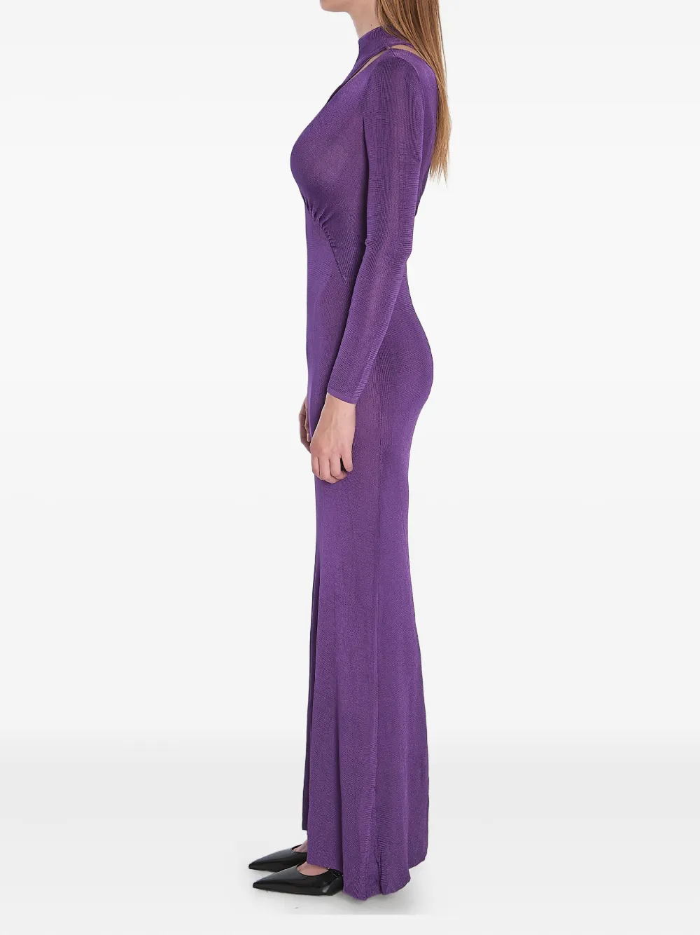 Self-Portrait cut-out dress Paars