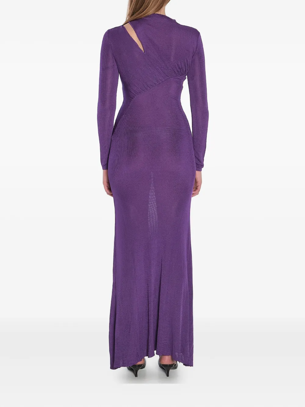 Self-Portrait cut-out dress Paars
