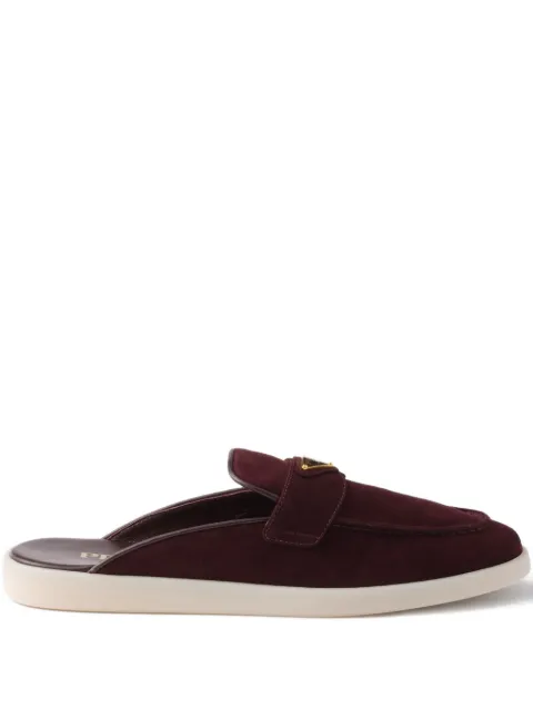 Prada triangle-logo mules
