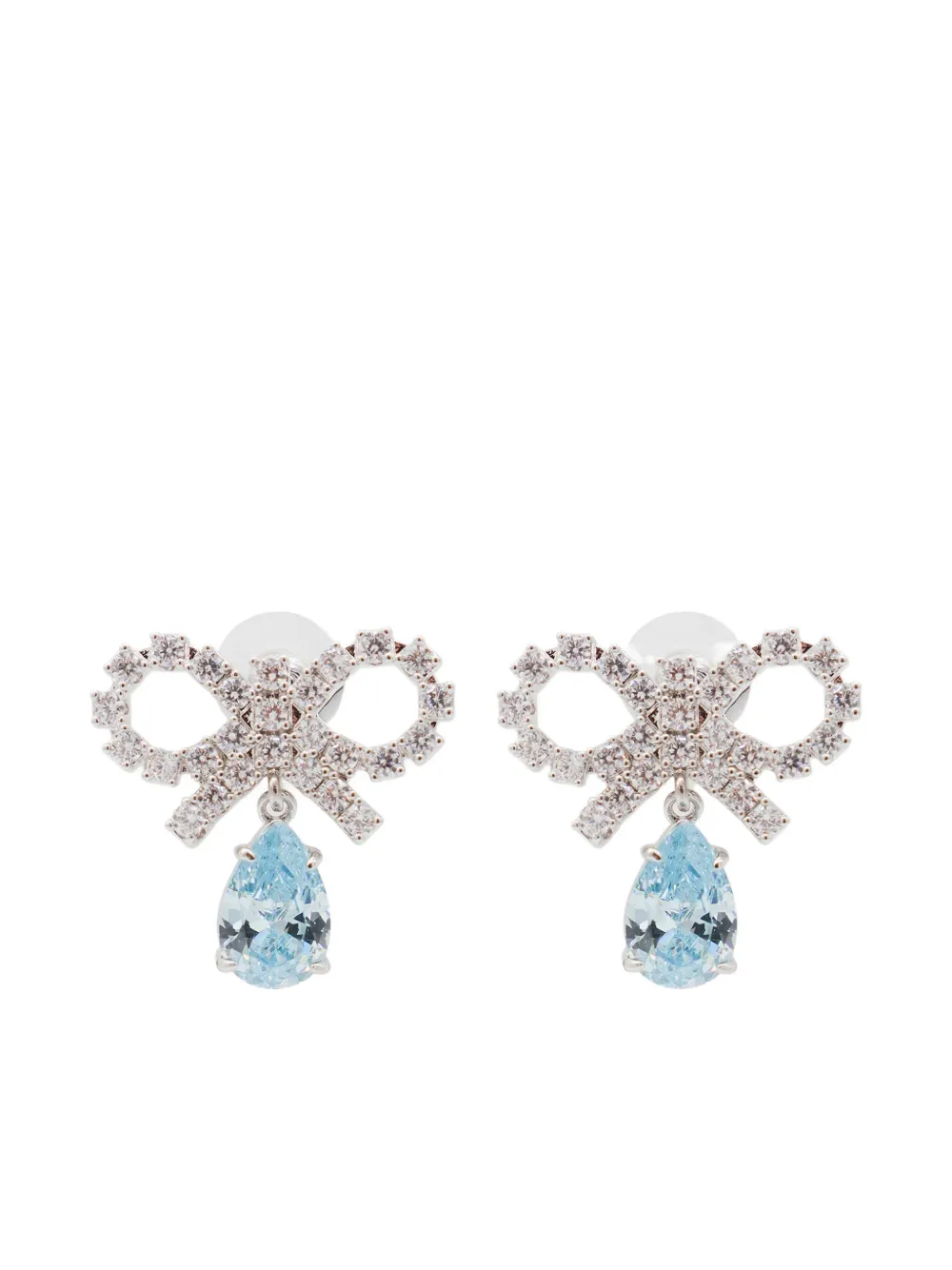 Self-Portrait aretes Bow mini | plateado | Image 1